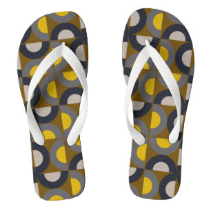 Mid-Century Modern Bronze Mustard Thunder Jandals