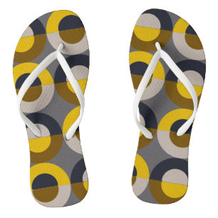 Mid-Century Modern Bronze Mustard Thunder Jandals