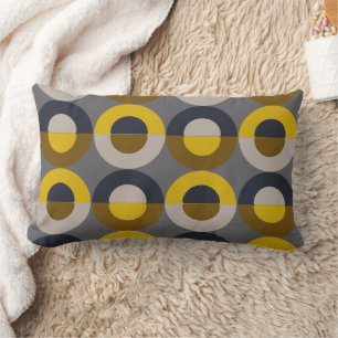 Mid-Century Modern Bronze Mustard Thunder      Lumbar Cushion