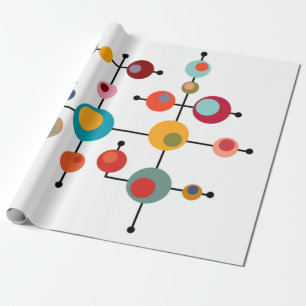 Mid-Century Modern Bubbles  Wrapping Paper