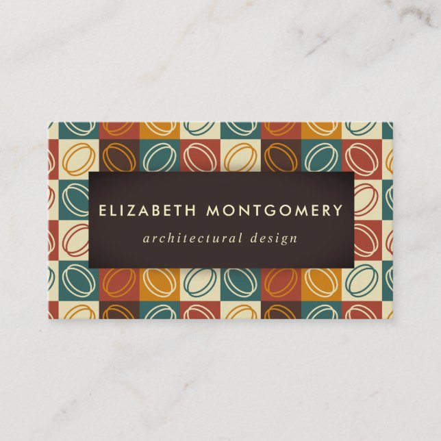 Mid Century Modern Business Card (Front)