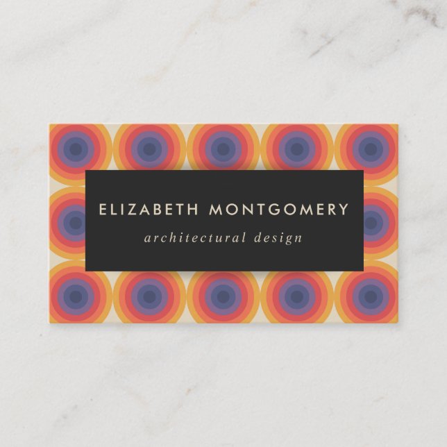 Mid Century Modern Business Card (Front)