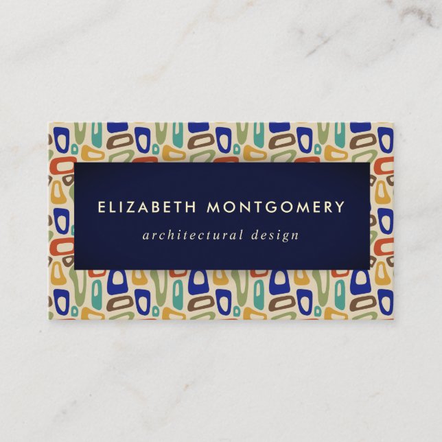 Mid Century Modern Business Card (Front)