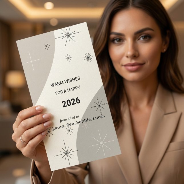 Mid-Century Modern Business New Year & Christmas  Holiday Card (Creator Uploaded)