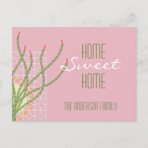 Mid Century Modern Cactus l Moving Announcement