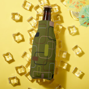 Mid-Century Modern Camouflage Bottle Cooler