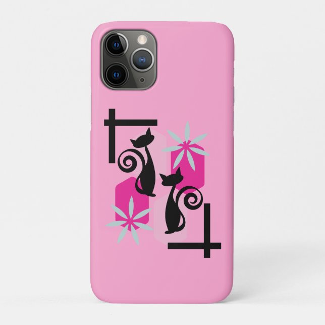 Mid Century Modern Cat Case-Mate iPhone Case (Back)