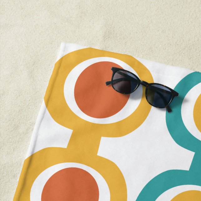 Mid-Century Modern Chain  Beach Towel (In Situ)
