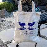 Mid Century Modern Chair Wedding Welcome Bag, Navy Tote Bag<br><div class="desc">Celebrate your love of mid-century modern and Eames era furnishings with this classic tote bag. Features the silhouette of matching moulded plastic rockers in navy blue. Makes a great gift bag to welcome guests to their hotel when they arrive to your wedding--just fill with your favourite treats. If desired, you...</div>