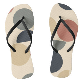 Mid Century Modern Charcoal Salmon Jandals