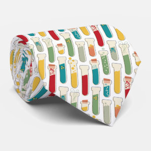 Mid Century Modern Chemistry Test Tube Stripe Tie