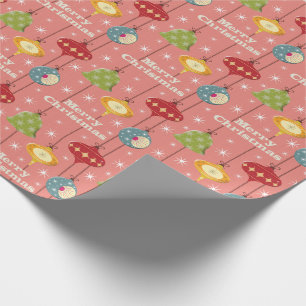 Mid Century Modern Christmas Baubles Wrapping Pape Paper