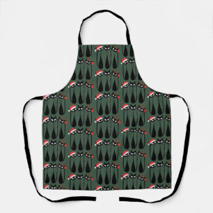 Mid Century Modern Christmas Cats Retro Classic Apron