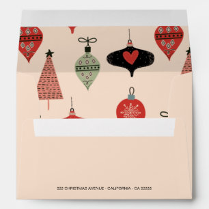 Mid Century Modern Christmas Envelope