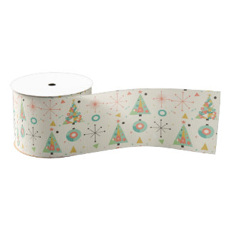 Mid-Century Modern Christmas Grosgrain Ribbon