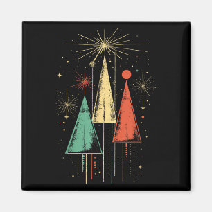 Mid Century Modern Christmas Magnet