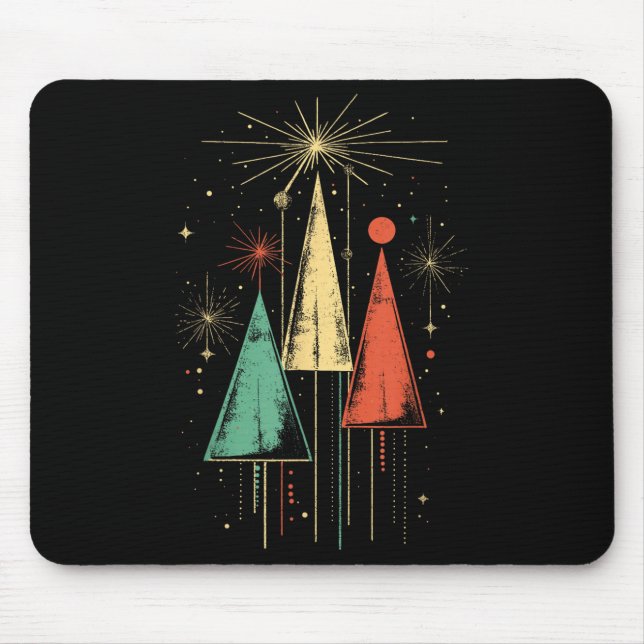 Mid Century Modern Christmas  Mouse Pad (Front)