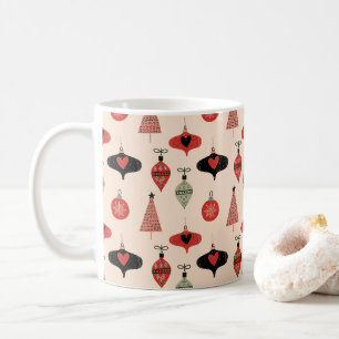 Mid Century Modern Christmas Pattern Coffee Mug