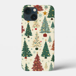 Mid-Century Modern Christmas Tree Pattern iPhone 13 Mini Case