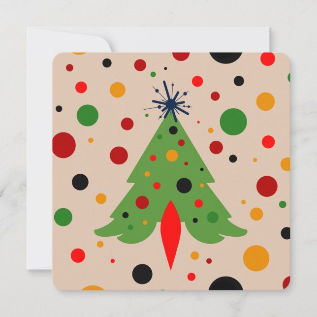 Mid Century Modern Christmas Tree Retro Rocket (Front)
