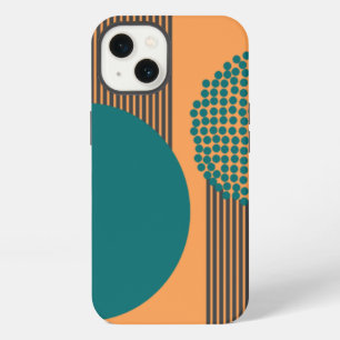 Mid-Century Modern Circle and Lines iPhone 13 Case