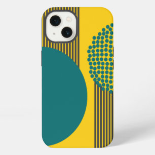 Mid-Century Modern Circle and Lines iPhone 13 Case