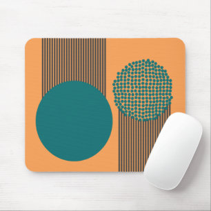 Mid-Century Modern Circle and Lines  Mouse Pad
