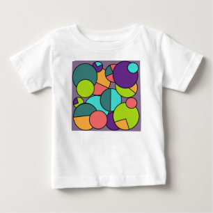 Mid-Century Modern Circle Collage Baby T-Shirt