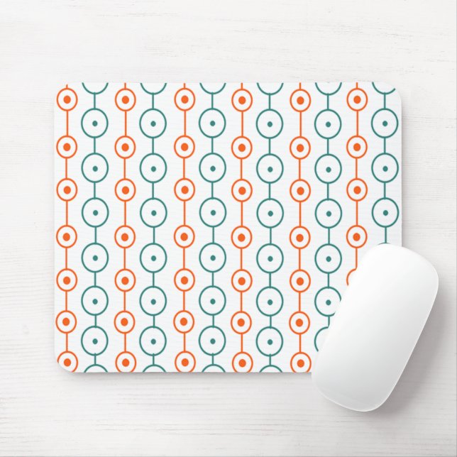Mid-Century Modern Circle Strings  Mouse Pad (With Mouse)