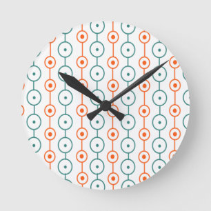 Mid-Century Modern Circle Strings Round Clock
