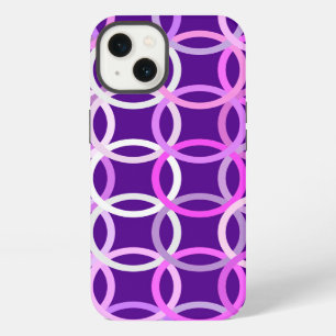 Mid-Century Modern circles, amethyst and orchid iPhone 13 Case