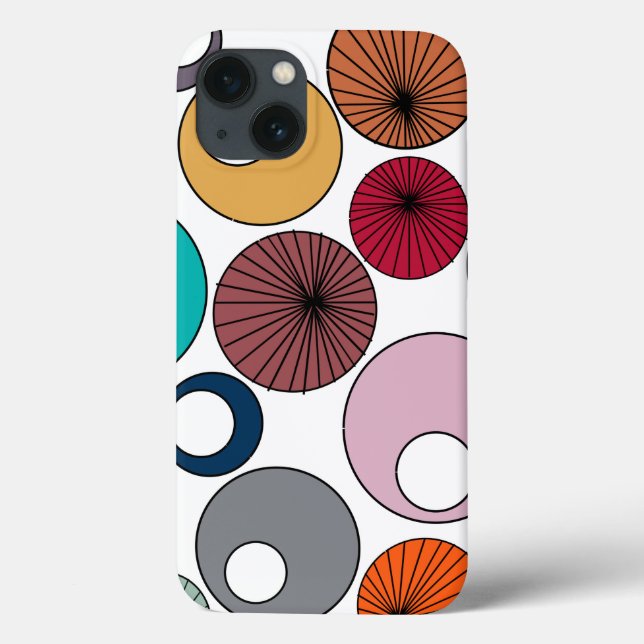 Mid-Century Modern Circles Case-Mate iPhone Case (Back)