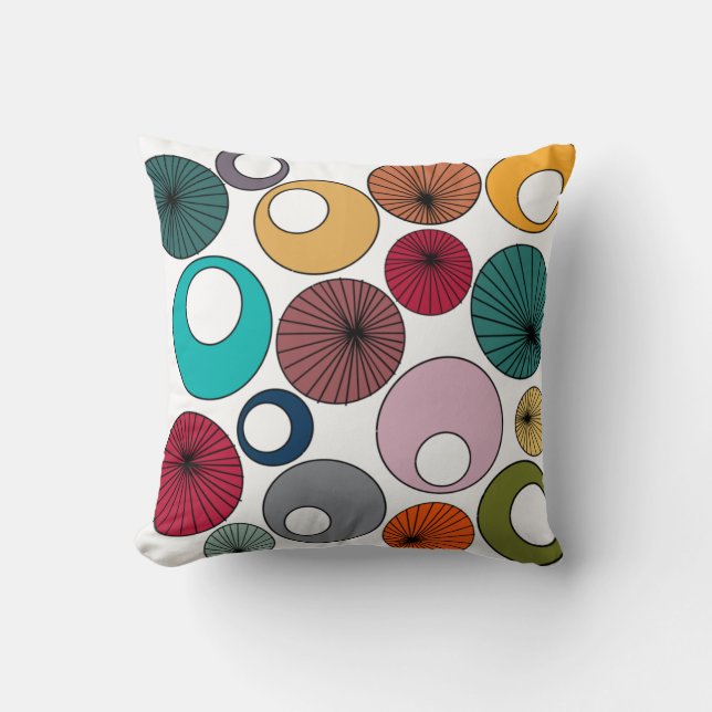 Mid-Century Modern Circles  Cushion (Front)