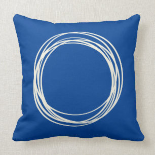Mid Century Modern Circles Throw Pillow