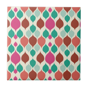 Mid Century Modern Colorful Geometric  Tile