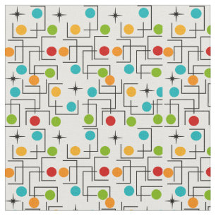 Mid-Century Modern Colour Grid Fabric