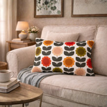 Mid-Century Modern Coloured Retro Groovy Flowers