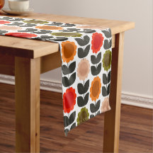 Mid-Century Modern Coloured Retro Groovy Flowers