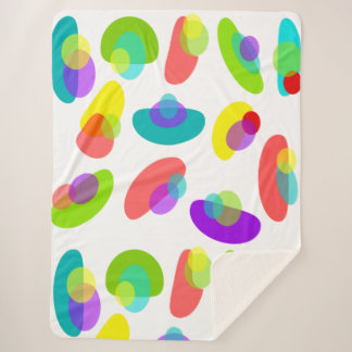 Mid-Century Modern Colourful Abstract  Sherpa Blanket