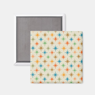 Mid Century Modern Colourful Atomic Starburst Magnet