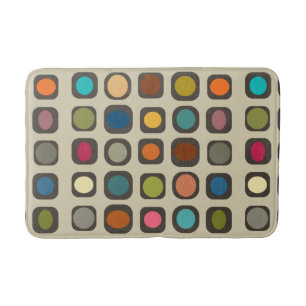 Mid Century Modern Colourful Buttons Bath Mat