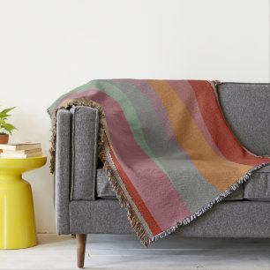 Mid-Century Modern Colourful triangles Throw Blanket