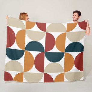 Mid-Century Modern Copper Firefly     Fleece Blanket