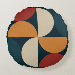 Mid-Century Modern Copper Firefly   Round Cushion