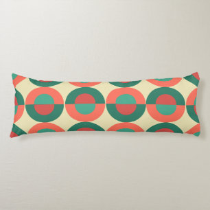 Mid-Century Modern Coral Mint Body Cushion