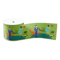 Mid Century Modern Couple Ribbon