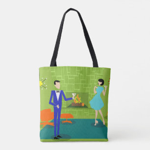 Mid Century Modern Couple Tote Bag