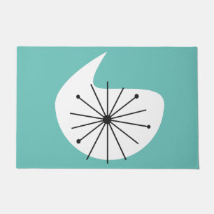 Mid Century Modern CUSTOM COLOR Starburst Doormat