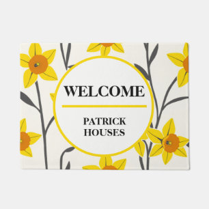 Mid-Century Modern Daffodil Doormat