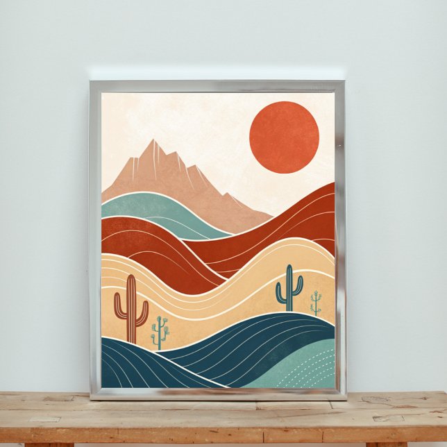  Mid-Century Modern Desert Landscape Poster (Creator Uploaded)